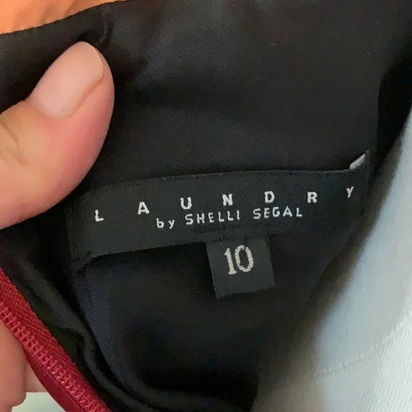 Vintage Laundry by Shelli Segal black and red satin Cocktail Dress size 10 - Picture 13 of 13
